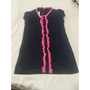 Little English navy dress with pink accent stripes and collar size 3T sleeveless